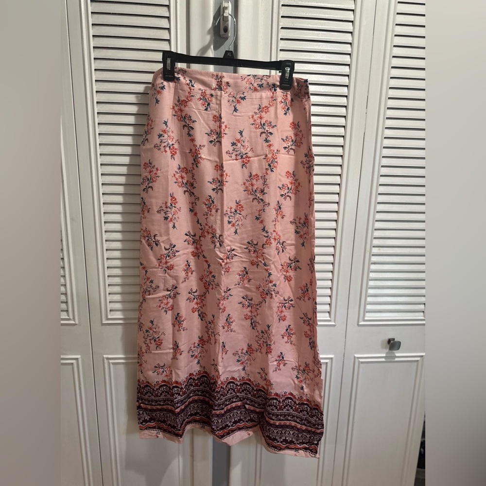 Charlotte Russe Blush Floral Maxi Skirt